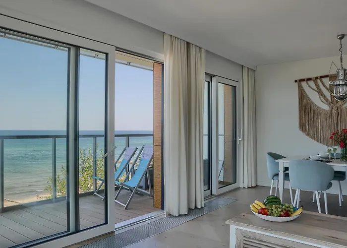 Perlowy Z Bezposrednim Widokiem Na Morze- Nadmorski Luksus Daire Ustronie Morskie